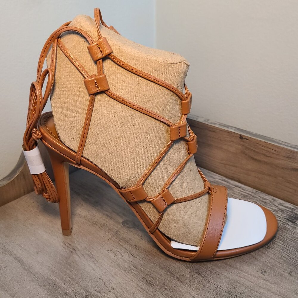 Nine West Brown Strappy Stilettos